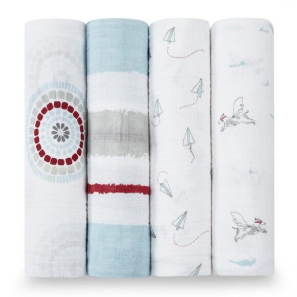 Aden and Anais Swaddles S/4 - Liam the Brave Design - Picture 1 of 7